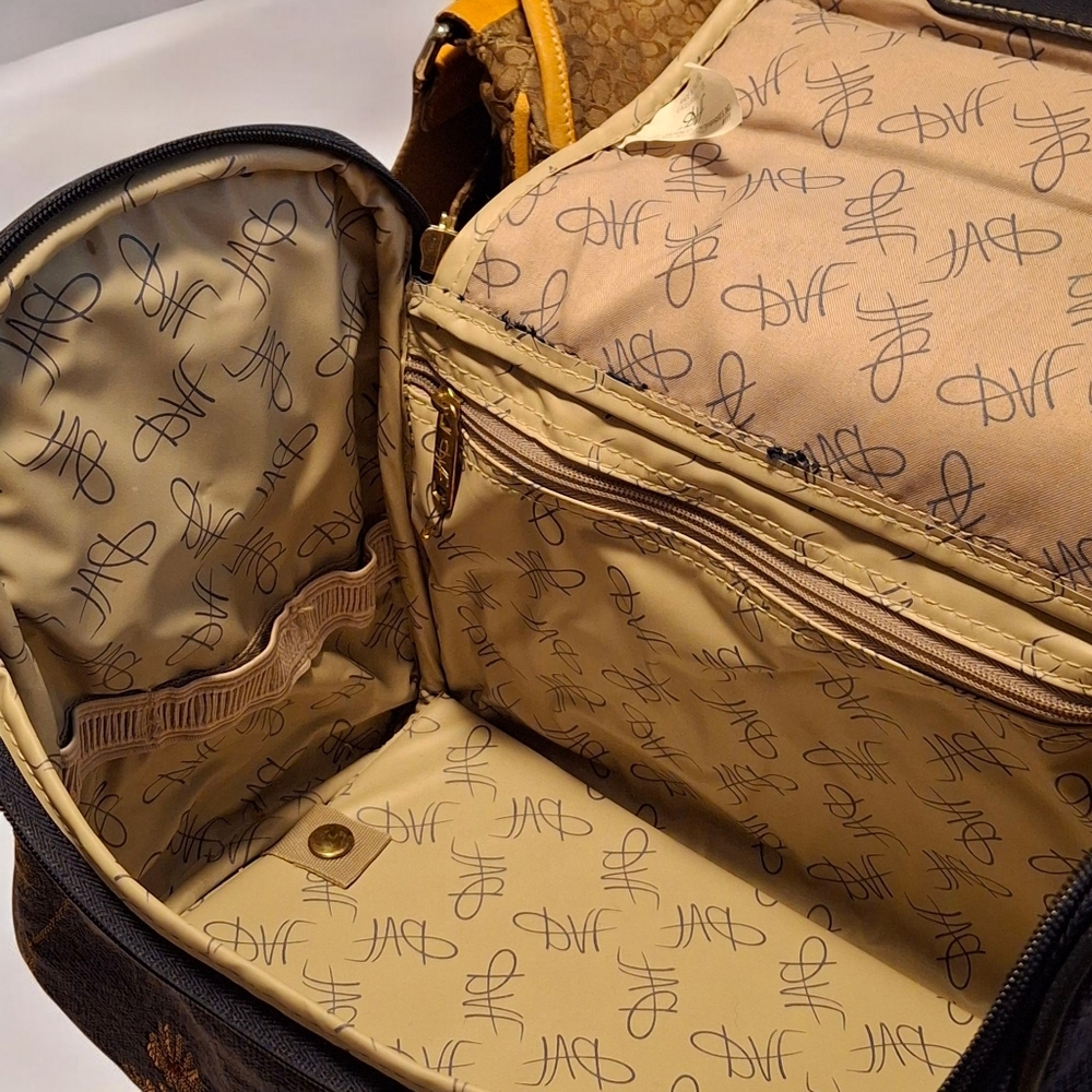 Vintage Diane Von Furstenberg Weekender, Carry On Train Case Shoulder Bag - Picture 8 of 13